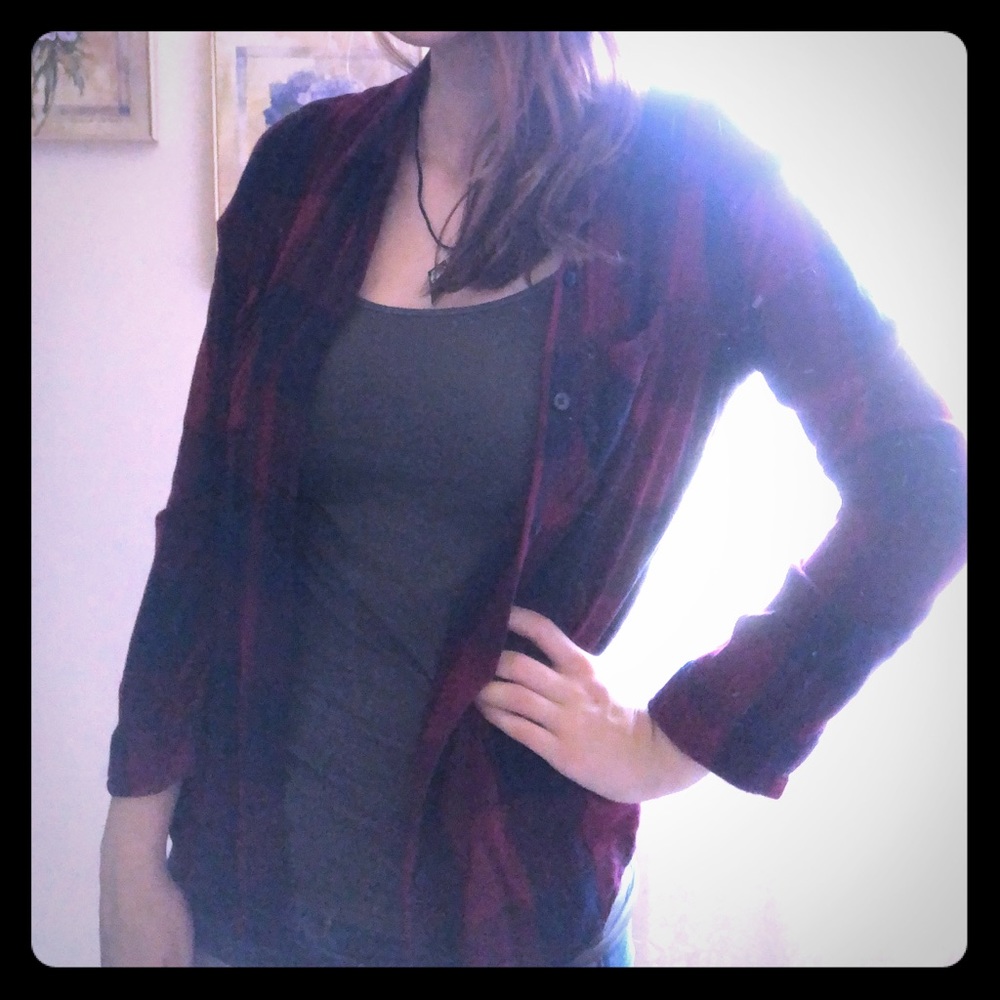Flannel button down
